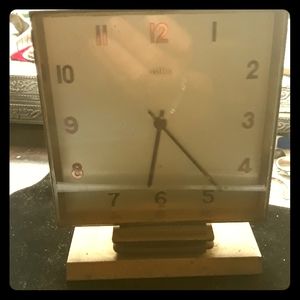 Angelusl desk clock vintage 1940s brass runs